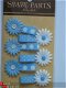 OPRUIMING: spare-parts flower ribbon brads blue - 1 - Thumbnail