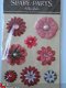spare-parts silk flower brads red - 1 - Thumbnail