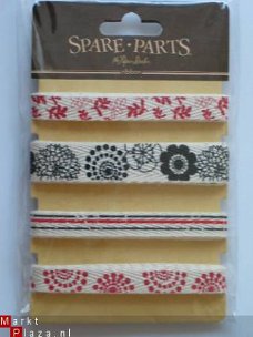 spare-parts ribbon black/red