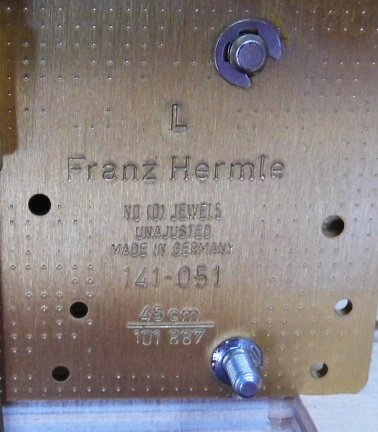 = Regulateur uurwerk = Franz Hermle 141 - 051 = 34707 - Afbeelding 4