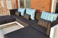 Loungeset lounche set terras tuin wit wicker nieuw. - 1 - Thumbnail