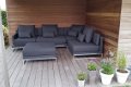 Loungeset lounche set terras tuin zwart wicker nieuw. - 2 - Thumbnail