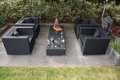 Loungestoel lounche fauteuil set terras tuin zwart wicker nieuw. - 1 - Thumbnail