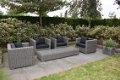 Loungestoel lounche fauteuil zetel set terras tuin grijs wicker nieuw. - 2 - Thumbnail