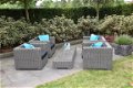 Loungestoel lounche fauteuil zetel set terras tuin grijs wicker nieuw. - 3 - Thumbnail