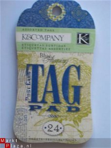 K&Company tag pad blue awning