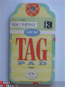 K&Company tag pad BW small wonders boy