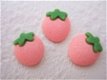Aardbeien flatback met glinster ~ 18 mm ~ Roze - 0 - Thumbnail