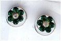 NIEUW curlies voor in het haar met strass bloem smaragdgroen 6 st - 1 - Thumbnail