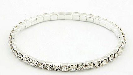 NIEUW strass armband 1rij stretch - 1