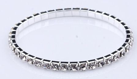 NIEUW strass armband 1rij stretch - 3