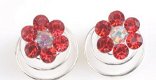 NIEUW curlies voor in het haar met strass bloem rood 6 st - 1 - Thumbnail