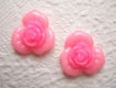 Mooie roos bloemen flatback ~ 17 mm ~ Roze - 0 - Thumbnail