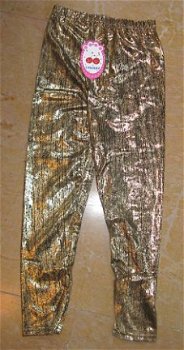 NIEUW feest legging zwart/goud maat 146/152 - 1