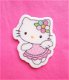 Grote vlakke Hello Kitty flatback ~ 4,5 cm ~ Roze - 0 - Thumbnail