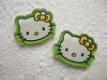 Vlakke heldere Hello Kitty flatback ~ 23 mm ~ Groen - 0 - Thumbnail