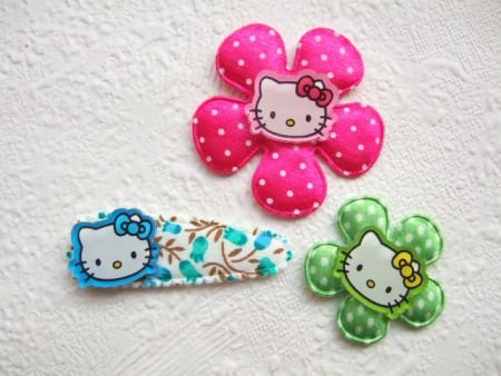 Vlakke heldere Hello Kitty flatback ~ 23 mm ~ Groen - 3