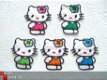 Vlakke heldere Hello Kitty flatback ~ 23 mm ~ Groen - 4 - Thumbnail