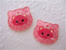 Holle poesjes flatback ~ 23 mm ~ Roze