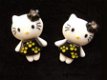 Hello Kitty flatback met jurk ~ 30 mm ~ Zwart - 0 - Thumbnail