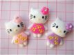 Hello Kitty flatback met jurk ~ 30 mm ~ Zwart - 3 - Thumbnail