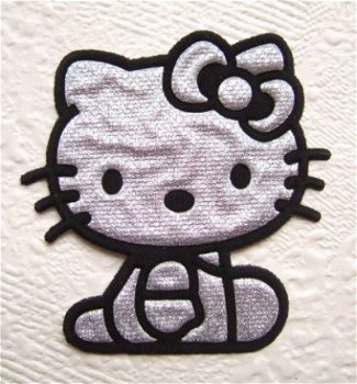 Hello Kitty flatback met jurk ~ 30 mm ~ Zwart - 5