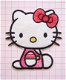 Hello Kitty flatback met strik ~ 24 mm ~ Rood - 4 - Thumbnail