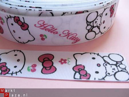 Hello Kitty flatback met roze strik ~ 15 mm - 4
