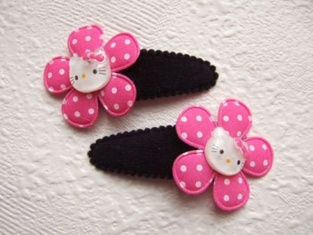 Hello Kitty flatback met roze strik ~ 14 mm - 3