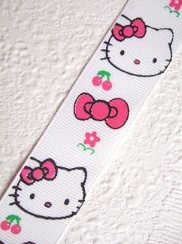 Mini Hello Kitty flatback met roze strik ~ 11 mm - 3