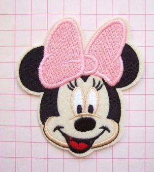 Zwarte Minnie Mouse flatback met strikje ~ 3 cm ~ Rood - 5