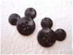 Zwarte Minnie Mouse flatback met polkadots strikje ~ 3 cm ~ Fuchsia roze - 3 - Thumbnail