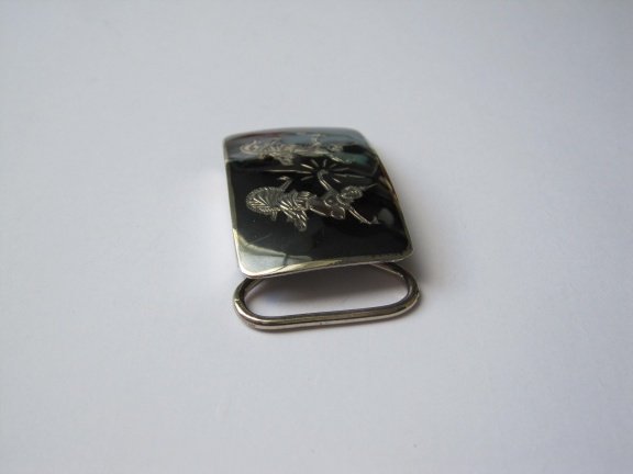 Zilveren Siam gesp met twee dansers 4.1x2.6 cm - Afbeelding 6