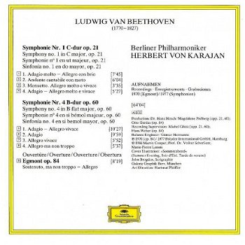 CD -Beethoven Symphonies nos.1 & 4 - 1