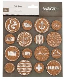 SALE NIEUW Stickers Cork Circles Atlantic van Studio Calico - 1