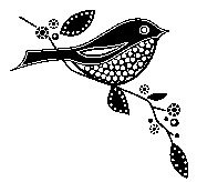 SALE NIEUW clear stempel Gem Stone Bird On Branch van Inkandinkado. - 1