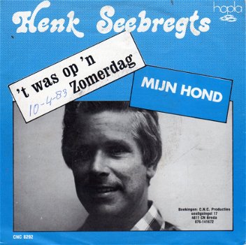Henk Seebregts ‎: 't Was Op Een Zomerdag (1982) - 1