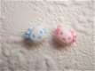 Kleine Hello Kitty kraal ~ 10 mm ~ Blauw - 2 - Thumbnail