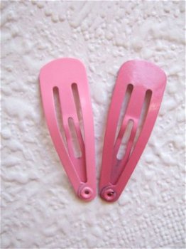 3 cm ~ Haarclip ~ Donker roze - 2