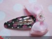 4 cm ~ Haarclip met pad ~ Donker roze - 4 - Thumbnail