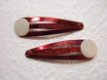 4 cm ~ Haarclip met pad ~ Bordeaux rood - 0 - Thumbnail