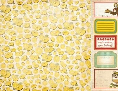 SALE NIEUW vel dubbelzijdig scrappapier Lemon Slice Nan's Favourites van Kaisercraft - 1