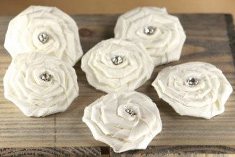 SALE NIEUW Set Alabastair & Allure Fabric Bling Flowers van Prima Marketing - 2