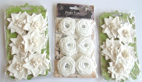 SALE NIEUW Set Alabastair & Allure Fabric Bling Flowers van Prima Marketing. - 1