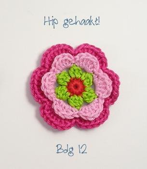 Hip gehaakt! gehaakte dubbele bloem - Afbeelding 2