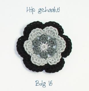 Hip gehaakt! gehaakte dubbele bloem - Afbeelding 3