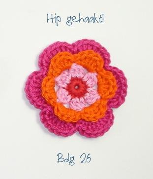 Hip gehaakt! gehaakte dubbele bloem - Afbeelding 4