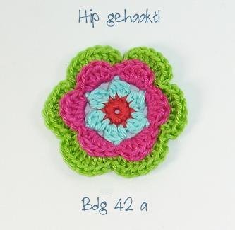 Hip gehaakt! gehaakte dubbele bloem - Afbeelding 7