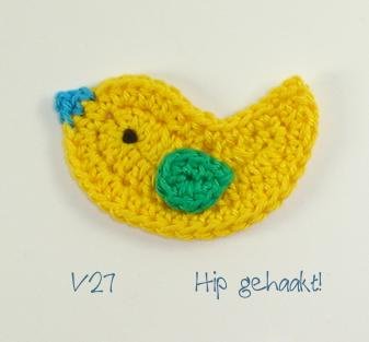 Hip gehaakt! gehaakte applicatie: vogeltje! - Afbeelding 6