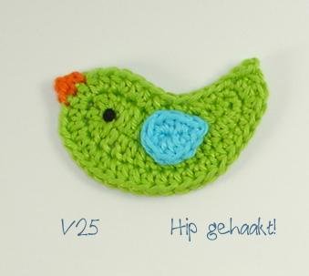 Hip gehaakt! gehaakte applicatie: vogeltje! - Afbeelding 7